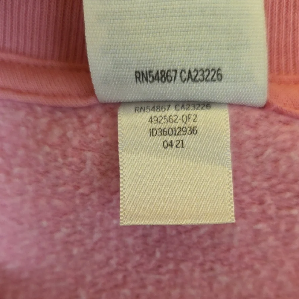 Victoria's Secret Pink Ombre Dip Dye Varsity Pullover Fleece Bubblegum Peach M
